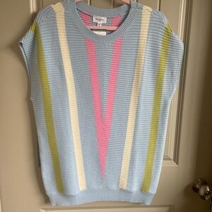 Pastel Striped Crew Neck Sweater
